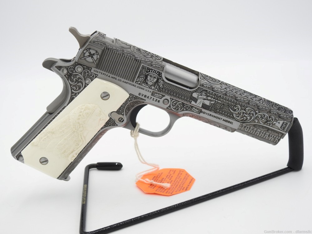 NEW RELEASE! Custom Engraved Tomahawk Colt 1911 70 Government Model 45 ACP-img-14