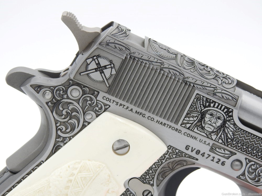 NEW RELEASE! Custom Engraved Tomahawk Colt 1911 70 Government Model 45 ACP-img-17