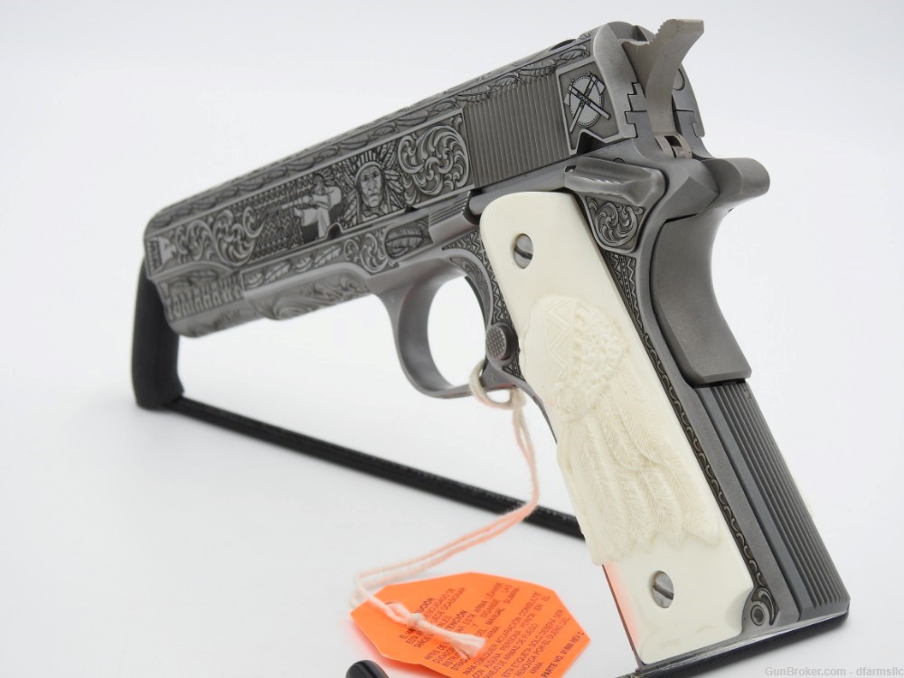 NEW RELEASE! Custom Engraved Tomahawk Colt 1911 70 Government Model 45 ACP-img-9