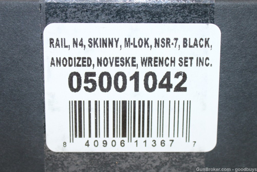 NOVESKE 7.2" N4 SKINNY M-LOK NSR-7 RAIL 05001042 NIB SALE-img-3