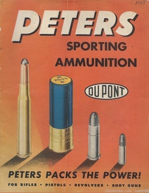 Rare 1949 Peters Dupont Sporting Ammunition Catalog / Flyer-img-0