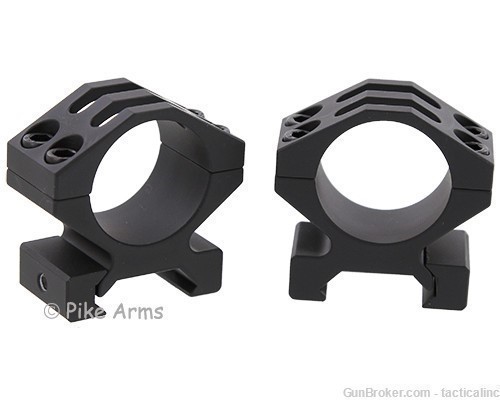 Pike Arms® Precision Billet Machined 1" Diameter Scope Rings - BlacK-img-0