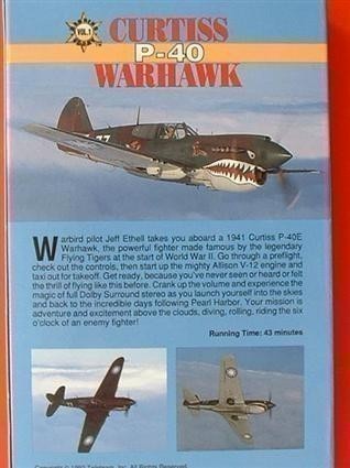 WWII Curtiss P-40 WARHAWK FlyingTigers Ethell VHS-img-1