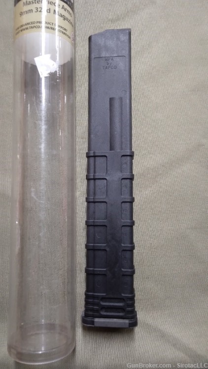 TAPCO 9MM 32 RD MAGAZINE FOR MASTERPIECE ARMS. USED-img-1