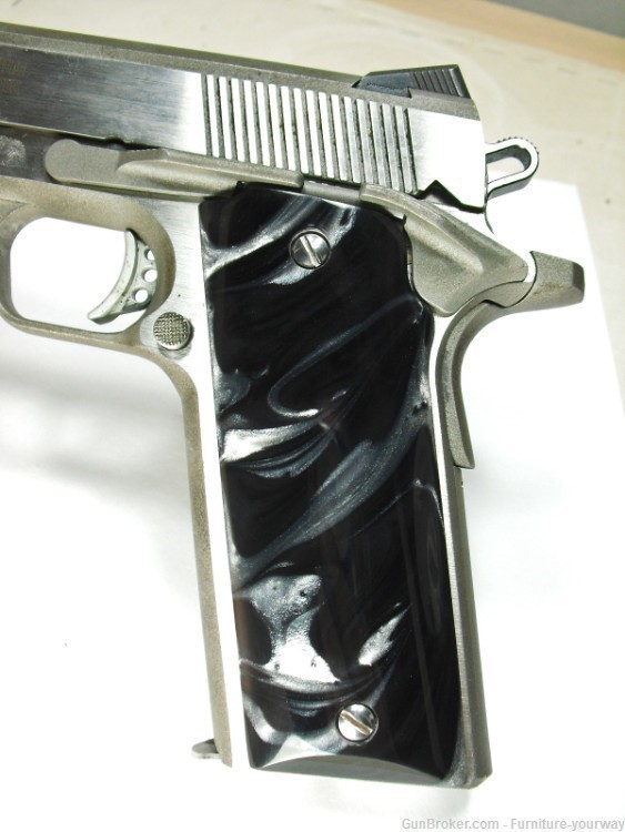Black & Silver Pearl Coonan .357 Grips-img-1