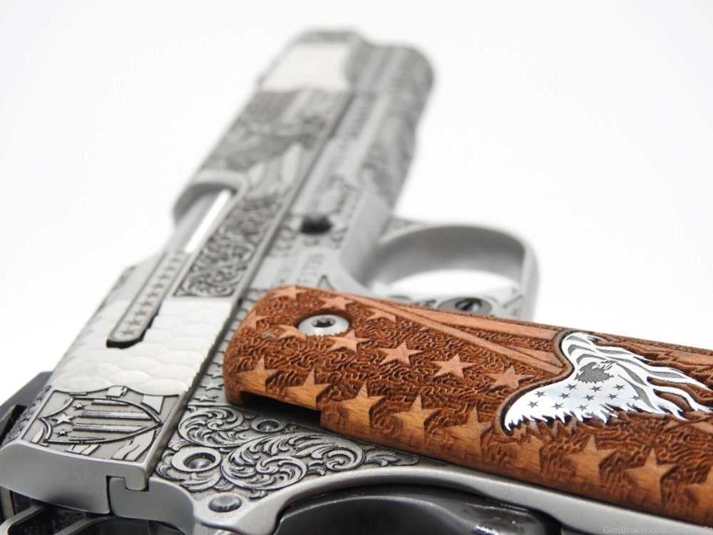 Rare Custom Engraved S&W Smith & Wesson 1911 E Series 45 ACP US Patriot-img-25