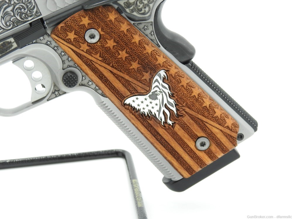 Rare Custom Engraved S&W Smith & Wesson 1911 E Series 45 ACP US Patriot-img-7