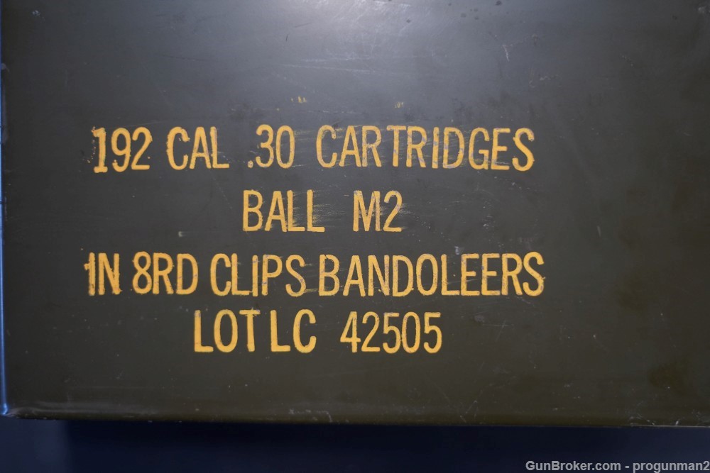 192x .30-06 Ball M2 in 8rd EnBloc Clips & Bandoleers LC 42505 COMPLETE 1968-img-1