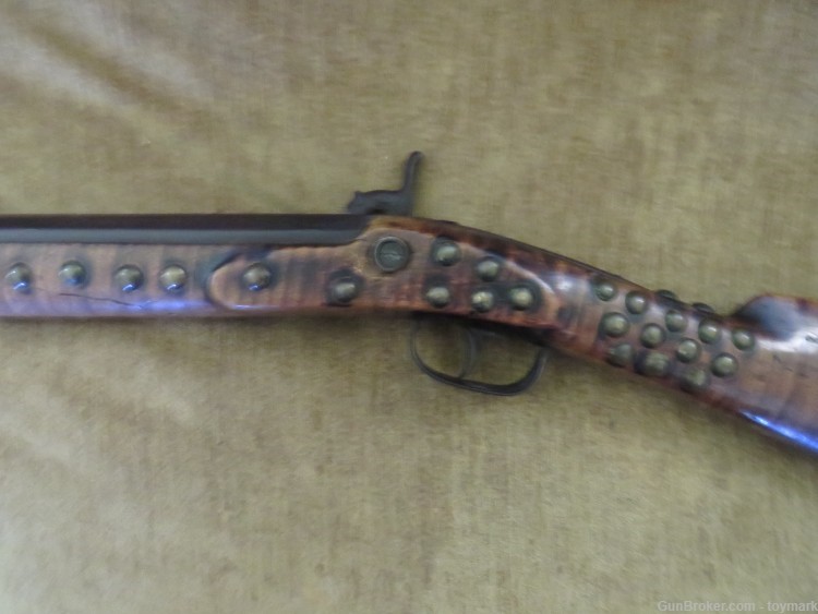 ANTIQUE 1840s AMERICAN INDIAN PERCUSSION FUR TRADE GUN 102 BRASS TACKS !   -img-30