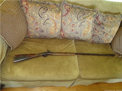 ANTIQUE 1840s NATIVE AMERICAN INDIAN PERCUSSION TRADE GUN 102 BRASS TACKS !