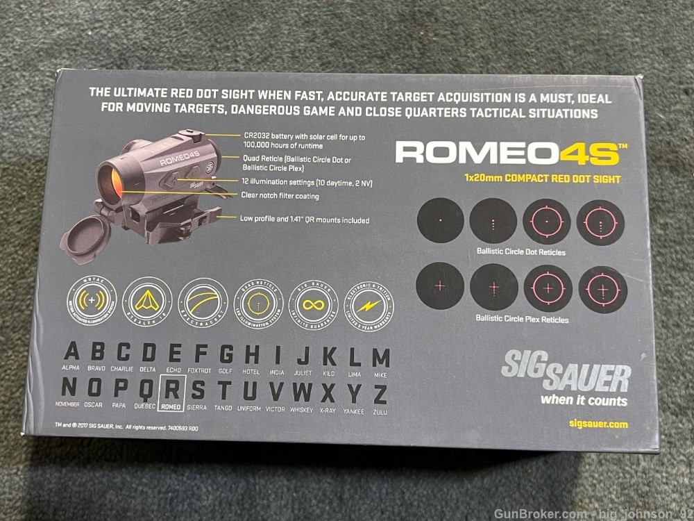 Sig Sauer Romeo 4S Red Dot Sight Romeo4S Quick Detach QD Mount SOR43021-img-2