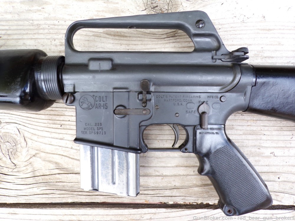  1976 Colt AR-15 SP1 Preban 20” Rifle – All Original - Slab Side-img-1