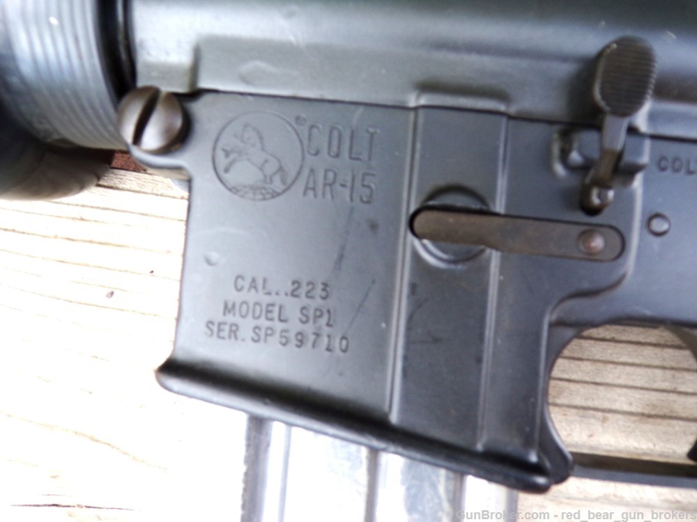  1976 Colt AR-15 SP1 Preban 20” Rifle – All Original - Slab Side-img-5