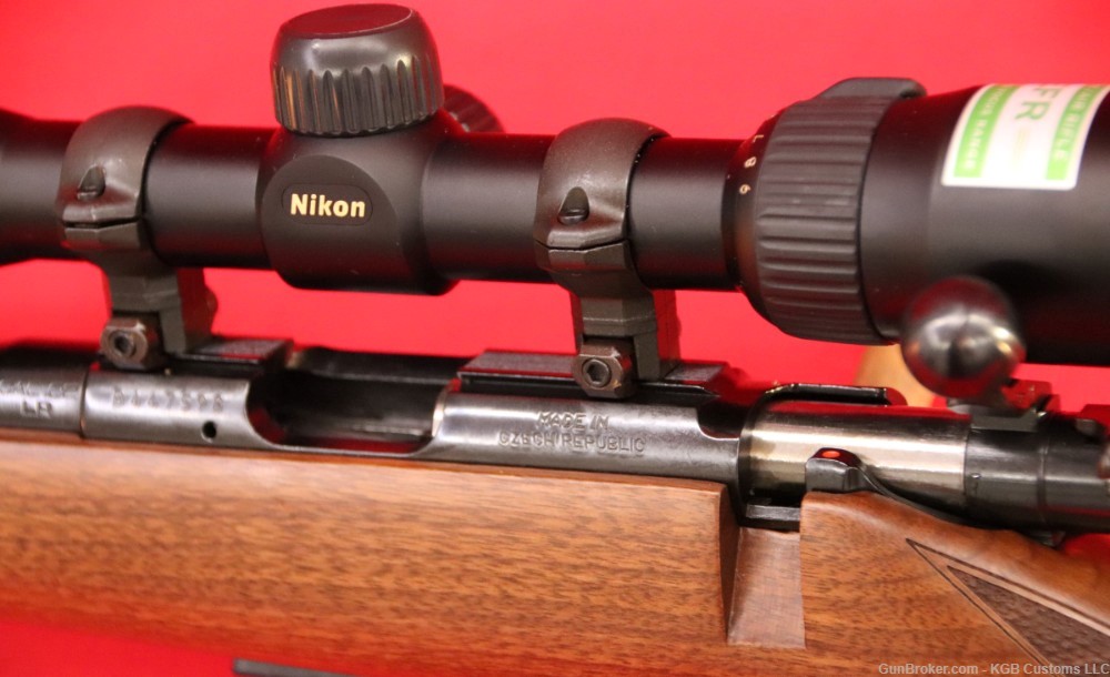 RARE CZ 452-2E LEFT HANDED LH 22LR Nikon EFR Scope Walnut Discontinued NICE-img-6