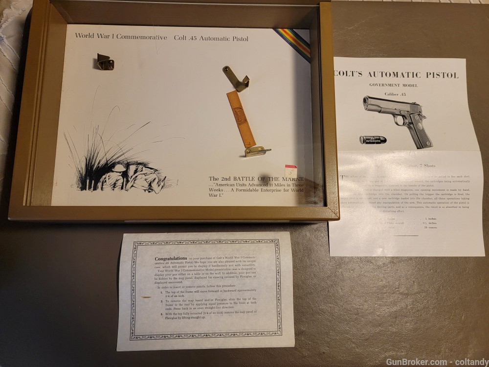 Colt 6 Gun 1911 WW1 & WW2 Commemorative Matching Serial Number Set -img-16