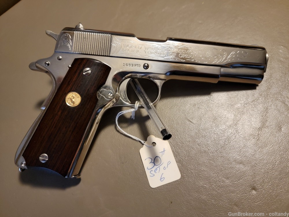 Colt 6 Gun 1911 WW1 & WW2 Commemorative Matching Serial Number Set -img-1
