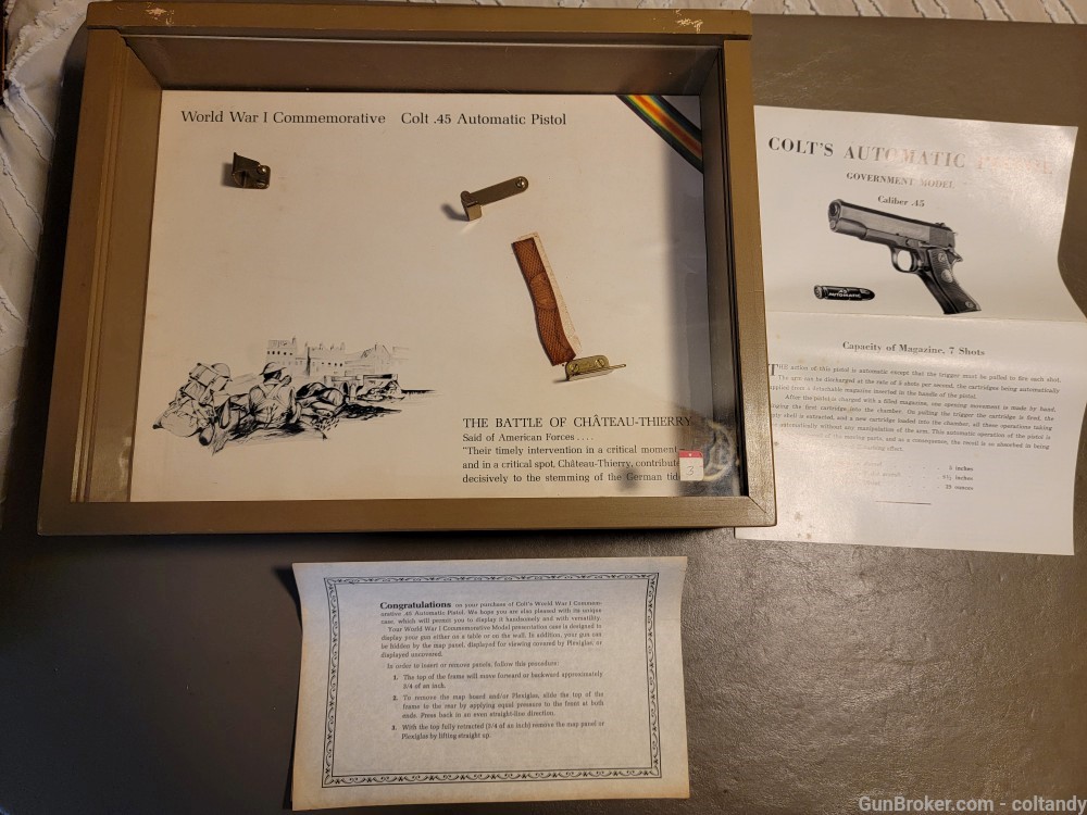 Colt 6 Gun 1911 WW1 & WW2 Commemorative Matching Serial Number Set -img-15