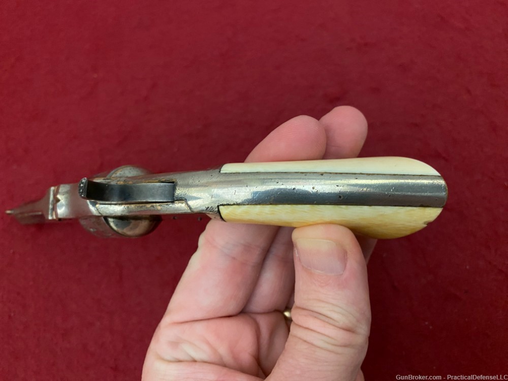 American Standard Tool Company Tip Up .22 Long, Nickel, Ivory Grips-img-15