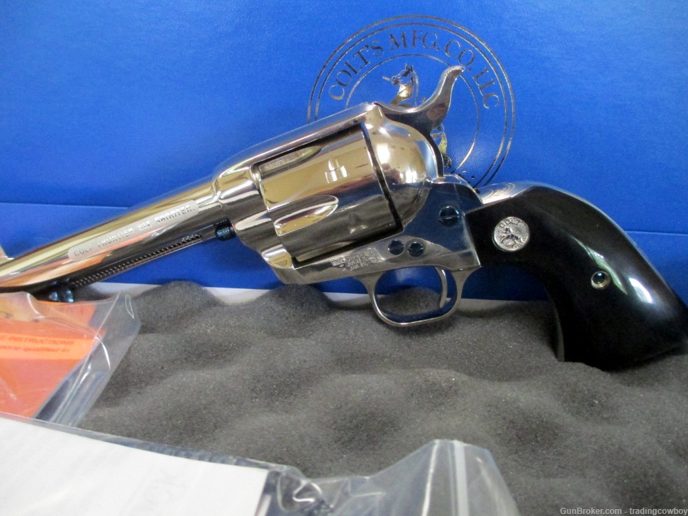 COLT SAA CHROME 44/40 FRONTIER SIX SHOOTER WITH A 5 1/2" BARREL -img-0
