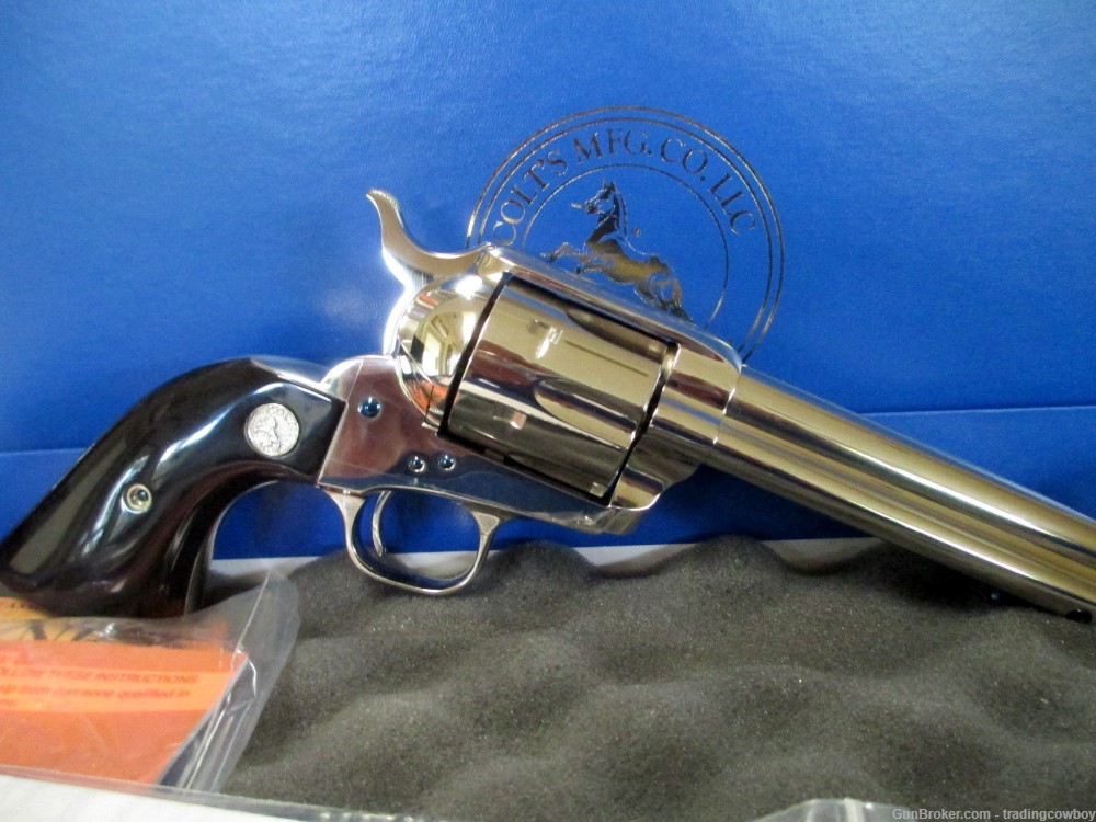COLT SAA CHROME 44/40 FRONTIER SIX SHOOTER WITH A 5 1/2" BARREL -img-1