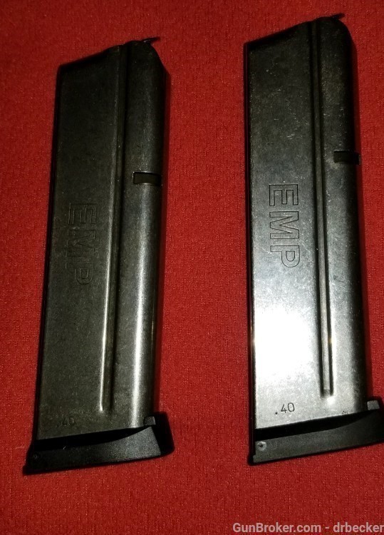 2 stainless steel Springfield armory EMP magazines 40 cal 8rd-img-0