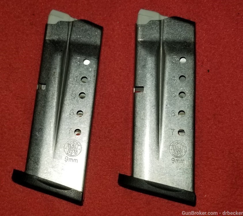 2 Smith & Wesson shield magazines 9mm 7 rounds -img-1