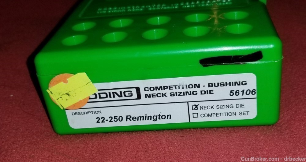 Redding Competition Bushing Neck sizer die 22-250 -img-1