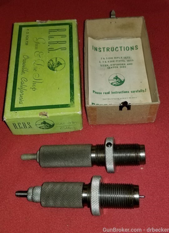 RCBS reloading dies 300 Weatherby dated J for 1959 -img-0