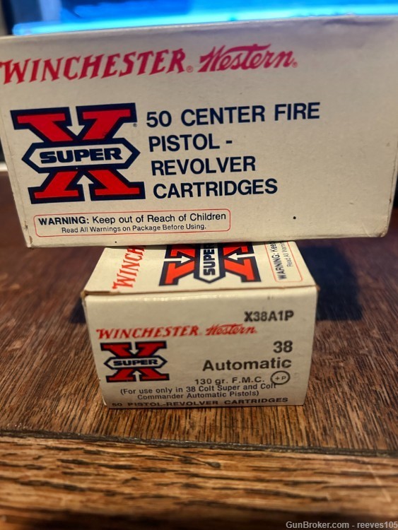 38 Automatic +P Winchester 130gr. FMC 2 Boxes of 50-img-1