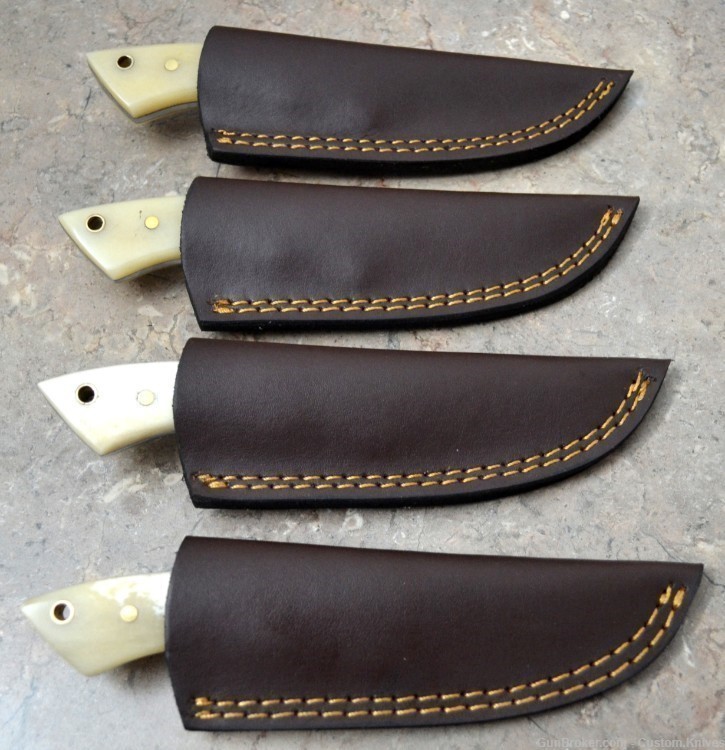 Custom Made Surgical Steel Set of 4 Hunting Knives Bone Handles (AS 10)-img-7