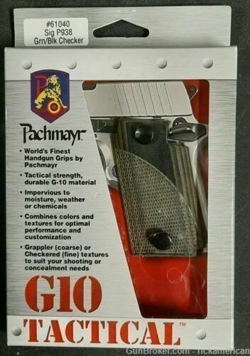 Pachmayr G10 Tactical Grip for P938, Smooth, Green Black NEW! # 61040-img-3