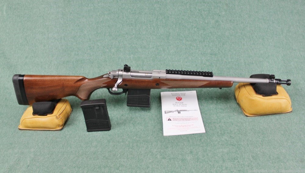 Ruger Scout 308 Walnut Stainless Limited New W Box In Stock Beautiful Rifle-img-9