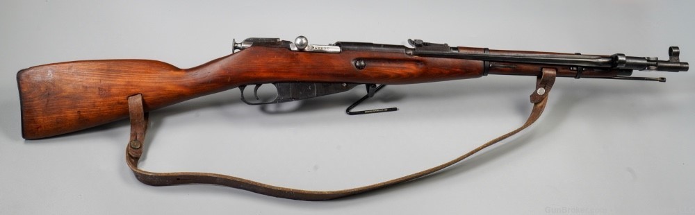 1944 Soviet Russian Mosin Nagant Carbine! Leather Sling & Bayonet! C&R!-img-7