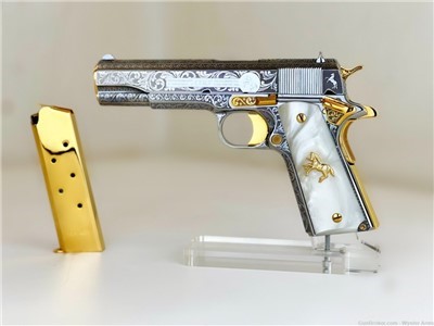 Colt 1911 Nickel and 24K Gold Plated