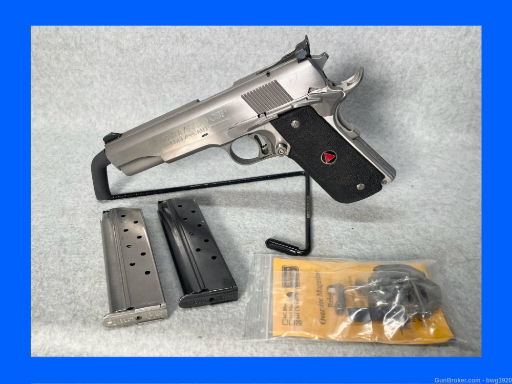 Colt DELTA GOLD CUP 1911 10MM Semi Auto Pistol Stainless 5" SS RARE-img-0