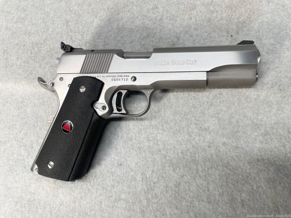 Colt DELTA GOLD CUP 1911 10MM Semi Auto Pistol Stainless 5" SS RARE-img-2