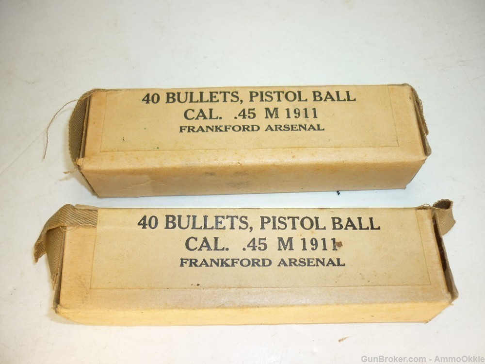 40ct BULLETS M1911 Frankford Arsenal Rare-img-2