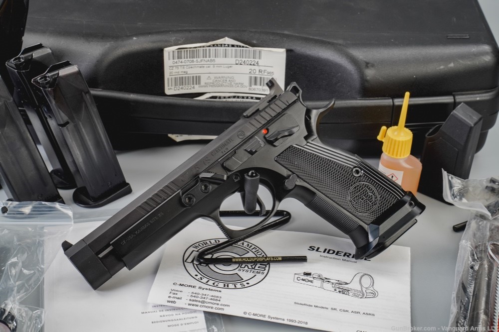 Unfired CZ TS Czechmate Black 9mm Semi-Auto Pistol! Collector's Grade! -img-1