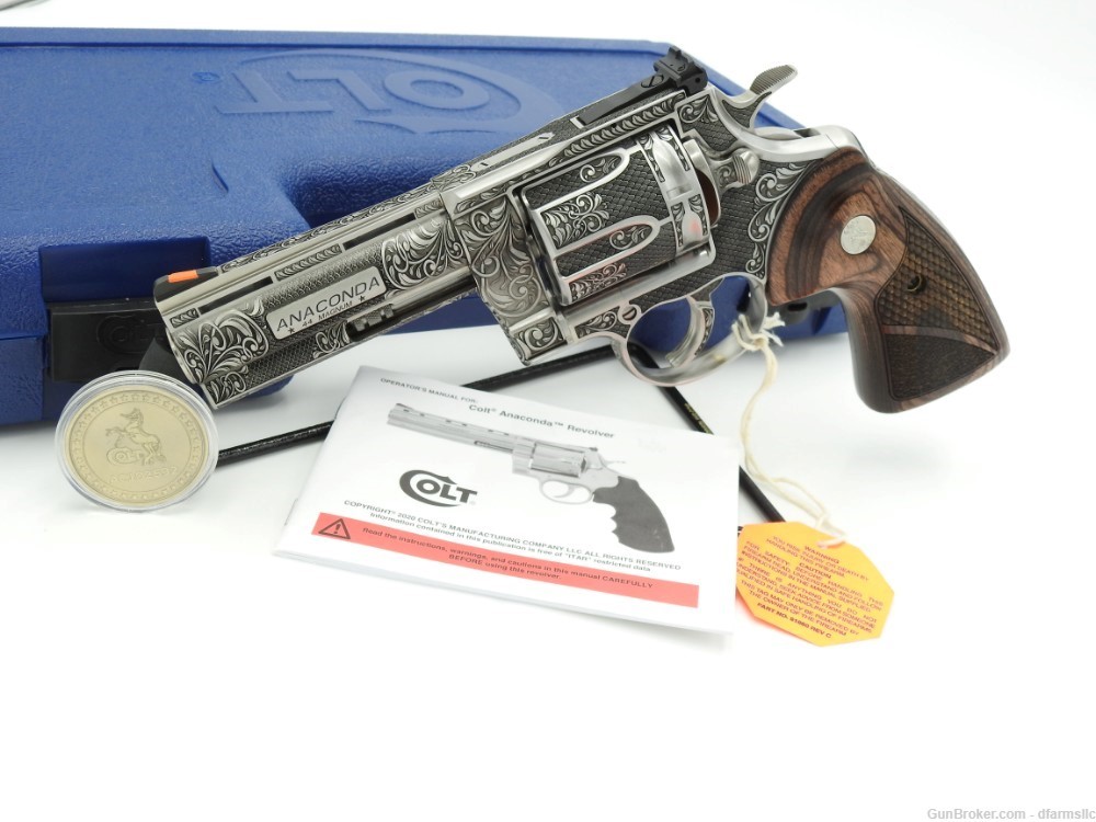 Extremely Rare Collectible Stunning Custom Engraved Colt Anaconda 4" 44 MAG-img-1