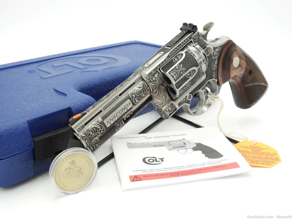 Extremely Rare Collectible Stunning Custom Engraved Colt Anaconda 4" 44 MAG-img-0