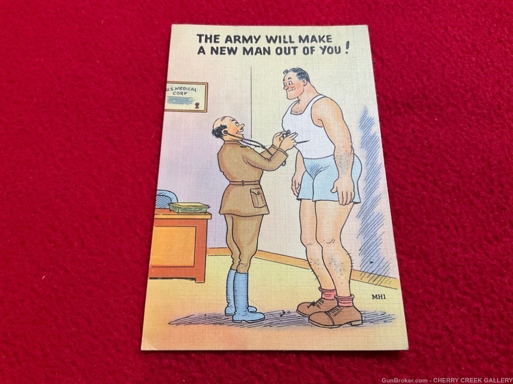 Vintage ww2 army postcard military medic logansport Indiana jan 1942 shelby-img-0