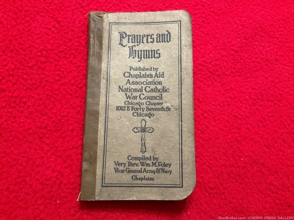 Vintage 1919 catholic war council prayer hymn book mundelein ww1 ww2 bible -img-0