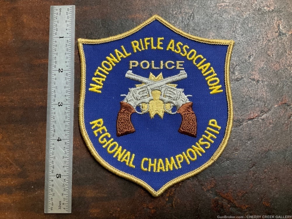 Vintage NRA Police championship pistol revolver patch sw national rifle -img-0