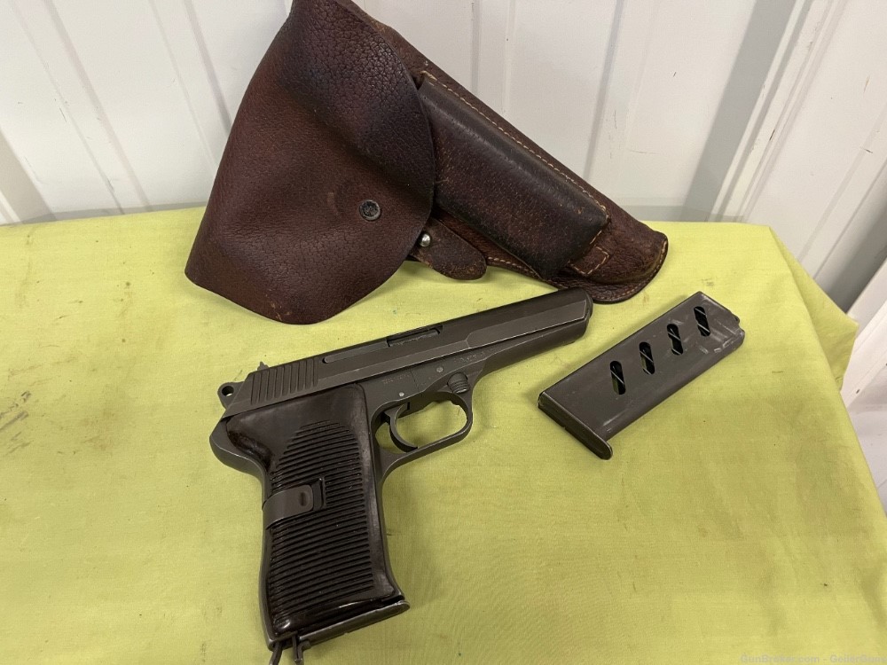 Czech CZ52 7.62x25 Tokarev Pistol with 2 Magazines and Holster Excellent -img-0
