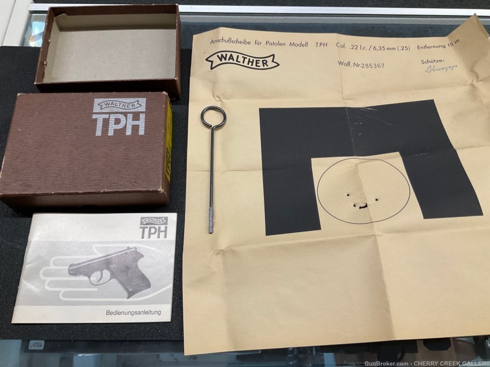 Vintage German Walther TPH 22 pistol box target tool manual 22LR gun rare-img-0