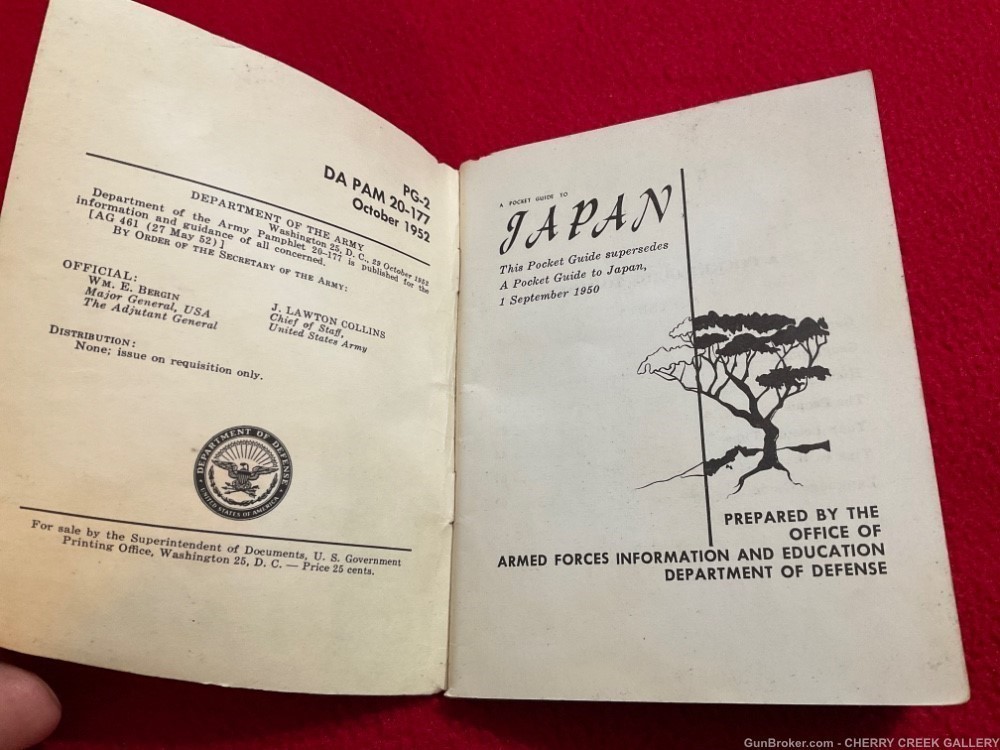 Vintage US military japan guide book army Korea war -img-1