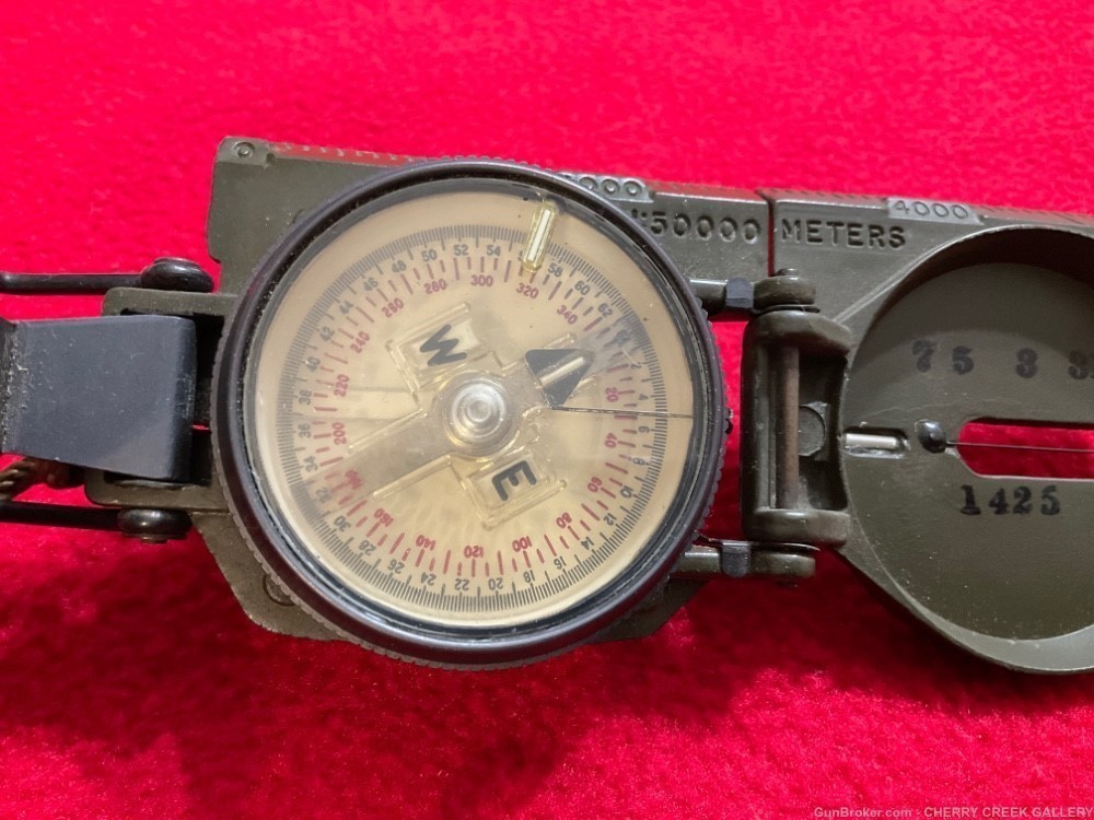 Vintage Vietnam US compass military magnetic MILLER MICHIGAN 1971 army-img-5