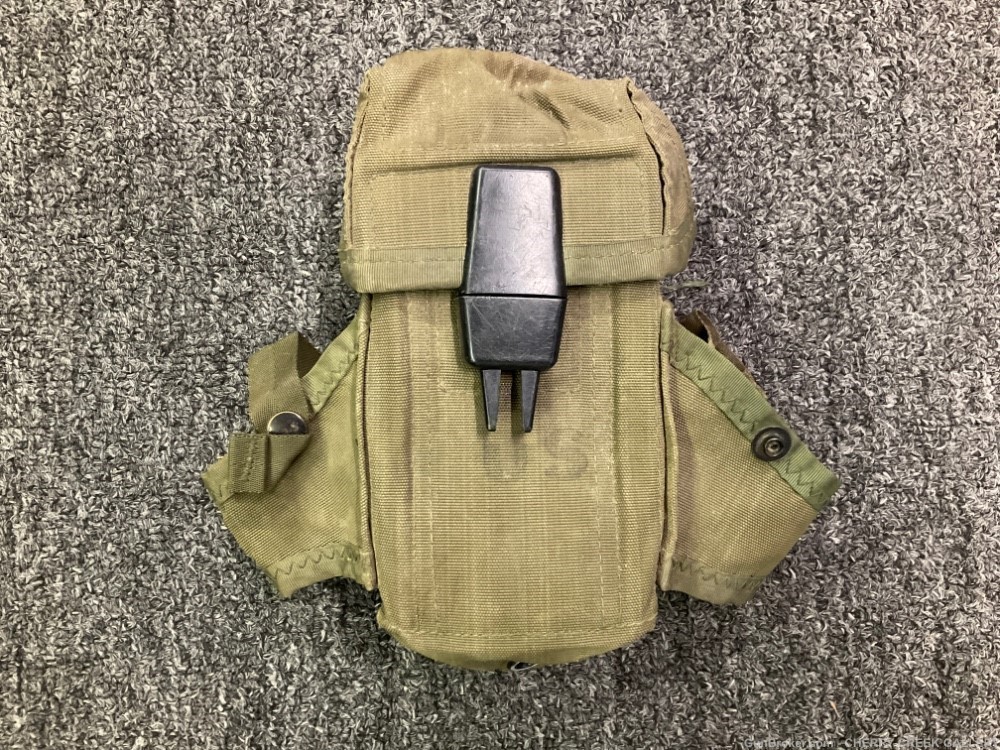 Vintage military army magazine pouch triple Alice clips mag m16 ar15 m4-img-1