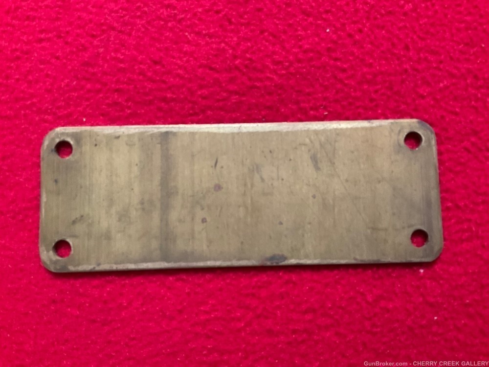 Vintage 20mm assembly brass plate military surplus army -img-1