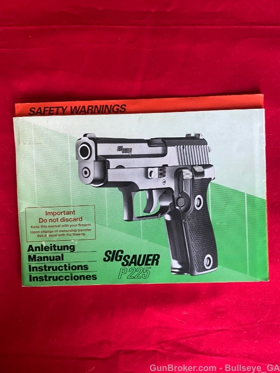 Sig Sauer P225 West German "JH" 1987 Numbers Matching Green Box  & Target-img-8